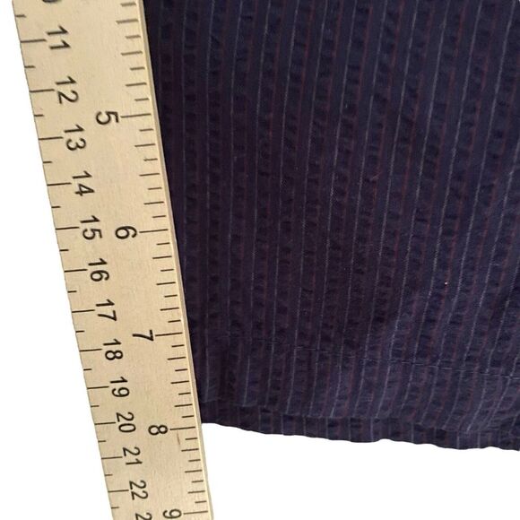 NWT Nautica Seersucker‎ Striped Shorts Rigger Double Reverse Pleats Sz 36 Navy - Picture 6 of 8